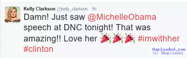 Kelly Clarkson clapsback at fan who complained about Michelle Obama